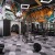 Fitness center with strength training equipment