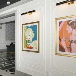 art with easy access to rooms